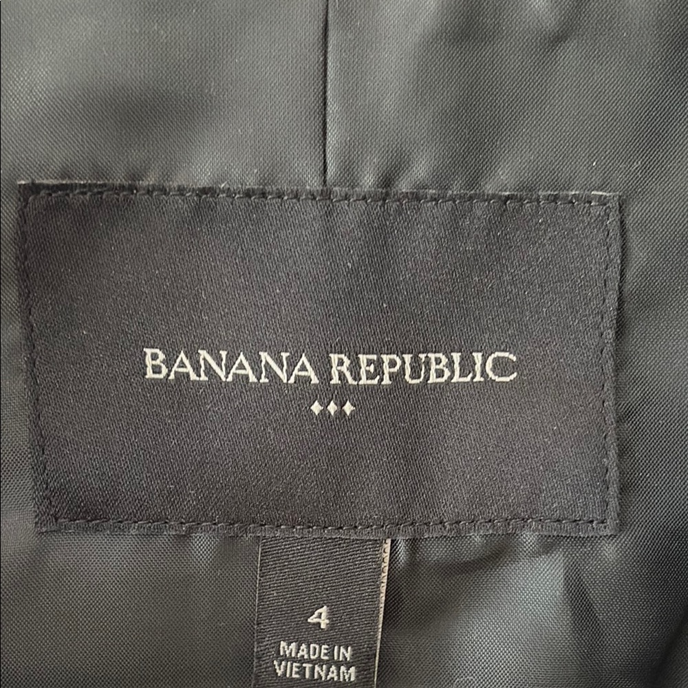 Banana Republic Black Collarless Single-Button Blazer - Picture 6 of 7